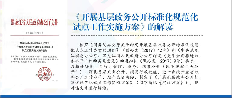 省政务公开办公室《开展基层政务公开标准化规